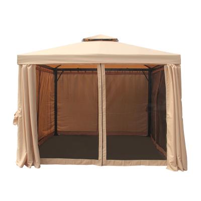 China Outdoor Aluminum Garden Gazebos Manufacturers 3x3m Weather Resistant With Mosquito Net for sale