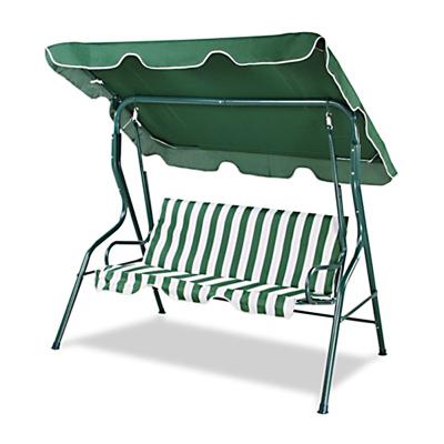 China Buy 3 seater contemporary outdoor patio furniture hanging patio swings in garden green jhula for outdoor furniture for sale