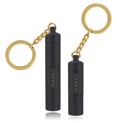 China New Waterproof Mini Waterproof Storage Sealed Medicine Bottle Key Chain Protection Foil Can Be Customized Logo for sale