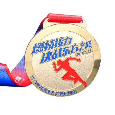 China Europe design sport running marathon finisher metal medal with lanyard for sale