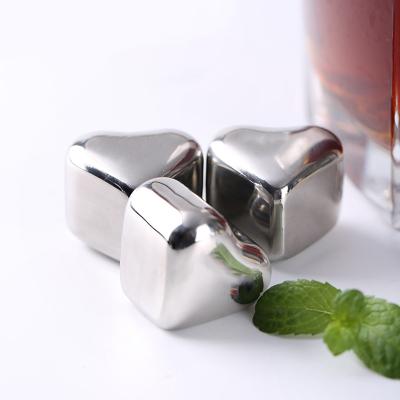 China Viable 304 Stainless Steel Whiskey Ice Cube Reusable Ice Cube Ball for sale