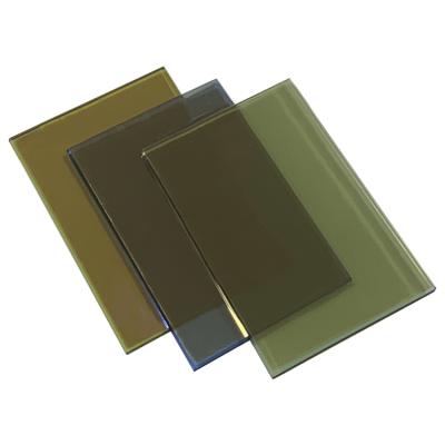 China Yard Factory Price 3mm 4mm 5mm Bronze Blue Green 6mm Colored Window Glass for sale