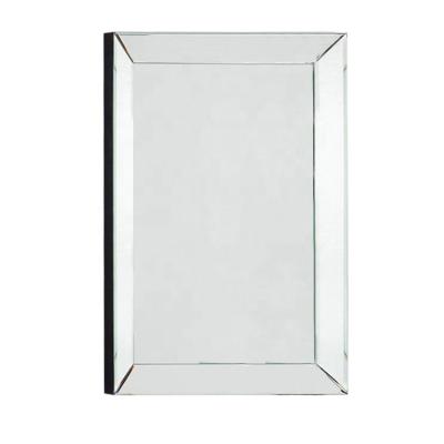 China Minimalist High Quality Decorative Silver Rectangular Wall Mirror for sale