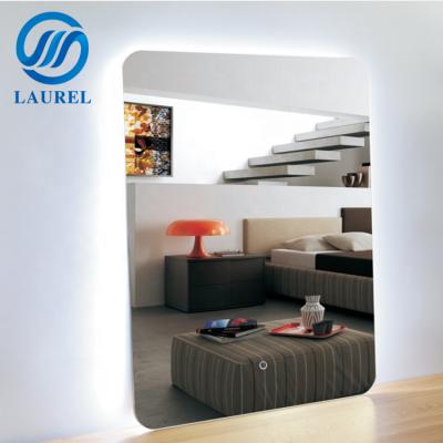 China Decorative Minimalist Wall Mirror Dressing Make Up Hotel Living Room Glass Mirror for sale