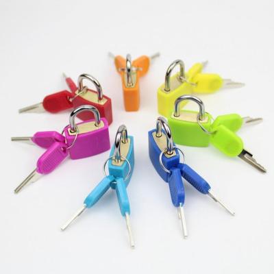 China Hot-selling travel canyu lock 20mm plastic case luggage locks colored stationery plastic padlocks for notebooks mini color padlocks for sale