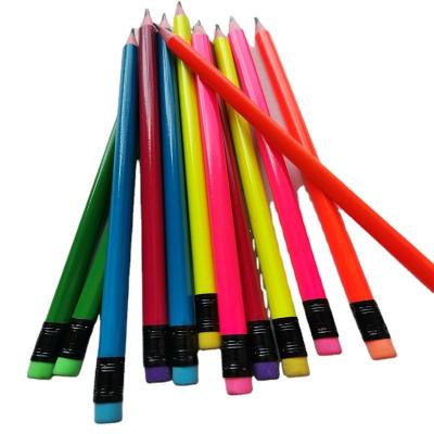 China office & School Pencil HB Wooden Pencil High Quality Fluorescent Ideal Buy Stationery Online for sale