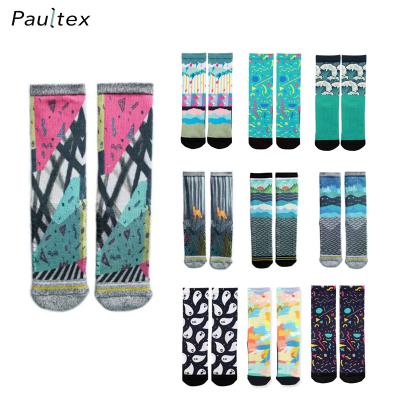 China QUICK DRY Custom Happy Socks Novelty Print Socks For Man's Women And Kid for sale