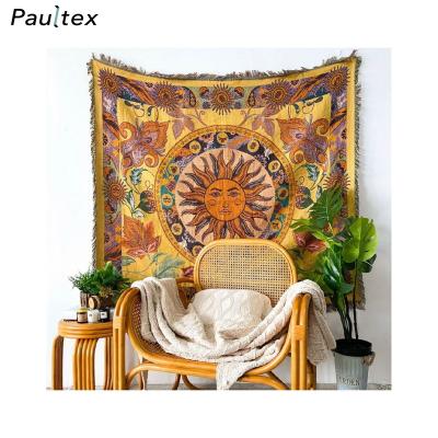 China Wearable Double Sided Woven Customize Pattern Print Throw Blanket for sale