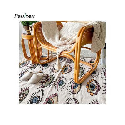 China Custom Logo Square Bright Color Stability Printing Super Soft Throw Blanket for sale