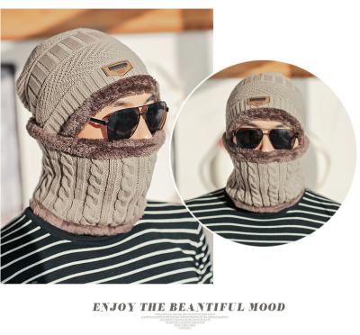 China Medium Knitted Winter Beanie Hats and Scarf Beanie Hat and Neck Warmer for Women and Men Winter Hat Sets for sale