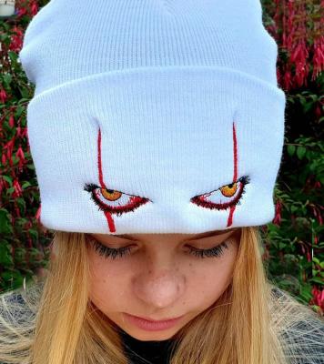 China JOINT wholesale hallow skully hop scary comics hip women men eys beanie hats slouchy volume for kids for sale