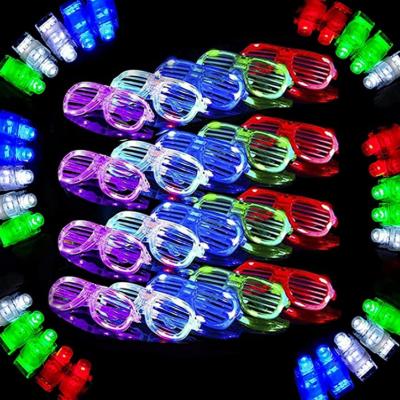 China Wholesale Anti UV400 LED Party Sunglasses Shutter Shades Glow Sticks Glasses Adults Glow Light In Dark for sale