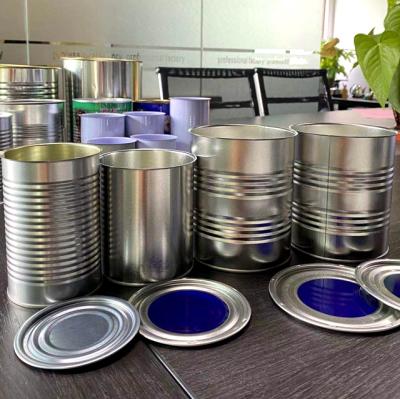 China Food 3 Pcs Tin Can With Easy Open Lid , Milk Powder Cans Or Nut Jar for sale