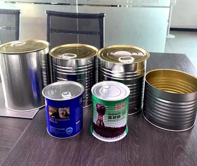 China Food 3 pcs tin can for pet, large powdar box with custom stickers for sale