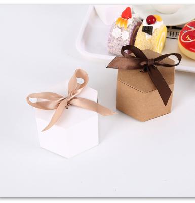 China Recycled Packaging Materials Wrapping Paper Box For Gift Candy Cookie Box With Ribbon Baby Show Wedding Party Gift Packaging Box for sale