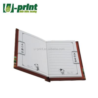 China High Quality Calligraphy Printed Customized Leather Notebook for sale