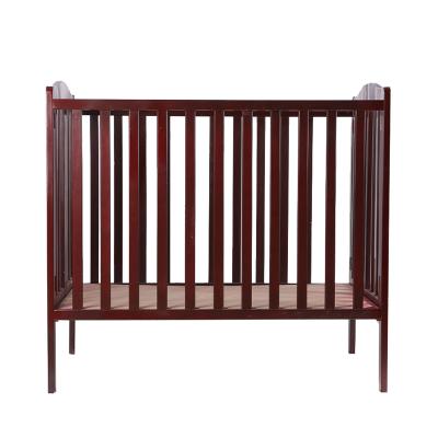 China Wholesale Smooth Outdoor Wooden Crib Children's Crib Modern Chinese Factory European StyleDark Brown Chinese Factory Cribs for sale