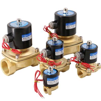 China Building Material Shops NFPC 2/2 Way NC 160-15 Series Water Solenoid Valve 160-15 Brass Material Direct Acting Water Solenoid Valve 1/2 24V 220V for sale