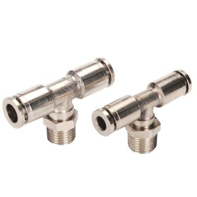 China Hotels PB Tube Fittings Air Hose Connector Male Straight Pneumatic One Touch One Touch for sale