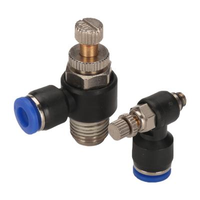 China Hotels SL Tube Fittings Male Straight Air Hose Connector One Touch Quick Connecting Flattening Fittings for sale