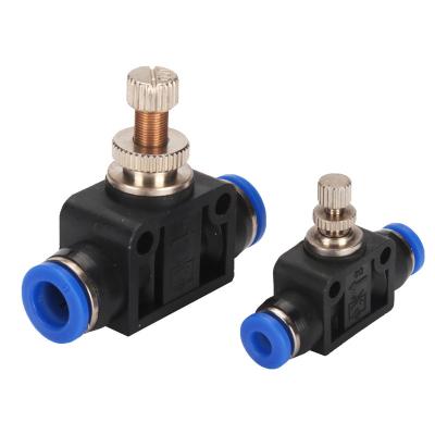 China Hotels SA Flow Control Tube Fittings Air Hose Connector One Touch Quick Connecting Flattening Fittings for sale