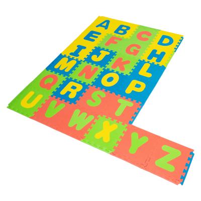 China Washable kids foam play Mat Interlocking Alphabet and puzzle EVA Tiles Girls colorful, soft number floor boys, reusable, easy to clean for sale