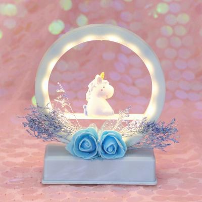 China Girl Unicorn World Reading Book With Music Night Light Bedroom Decorations Graduation Gift For Girlfriends Factory Direct Gift for sale