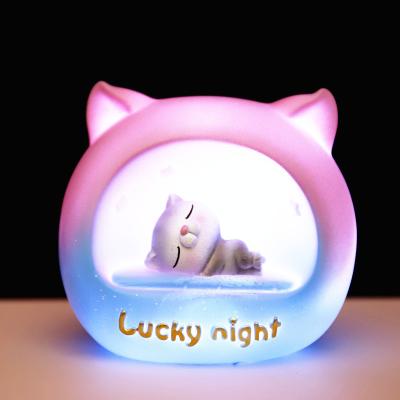 China Small handmade carved light gift student gift of new star ear gradient cat heart game girl night sleep light creative atmosphere for sale