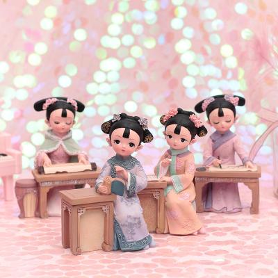 China Worlwide's Creative Gifts I Am Gege Series of Gorgeous Ornaments Girl Counter Ornaments Piano Chess Calligraphy and Painting Ornaments for sale