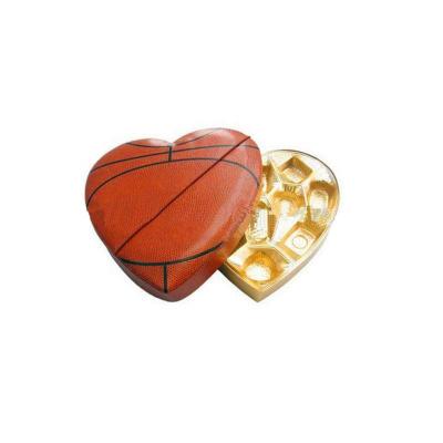 China Heart Shape With Football Painted Leather Box For Chocolate for sale