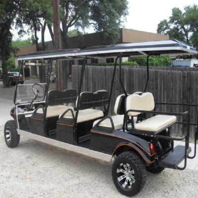 China 6+2 seater gas golf cart for sale