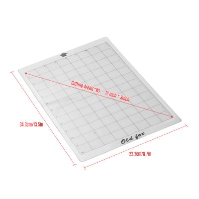 China Clear PVC OLD FOX Replacement Adhesive Mat with Grid Measures 8 by 12-Inch for Silhouette Cameo Cricut Cutting Mats for sale