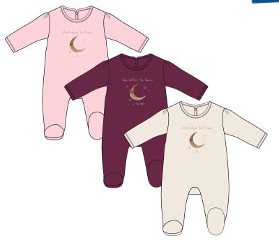 China Wholesale High Quality Footie Overall Pajamas Polyester/Cotton Toddlers Newborn Baby Clothes Simple Baby Velvet Rompers for sale