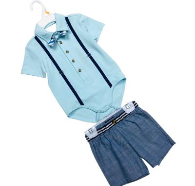 China Fashion Design Baby Boy Gentleman Dressing Set Casual Toddlers Outfits Jumpsuit Set Baby Set for sale