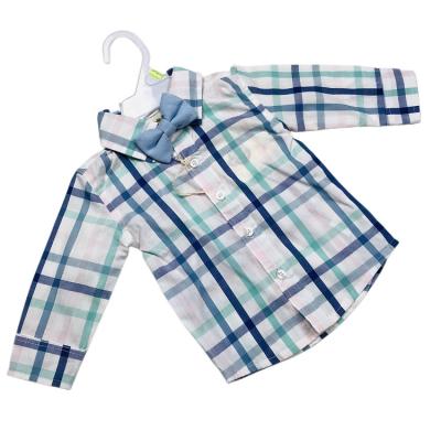 China Custom Autumn Classic Children Kids Shirts Spring Anti-pilling Long Sleeve Boys Button Down Plaid Shirt For Boys for sale