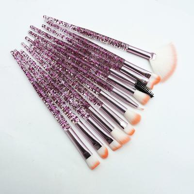 China Angular Blush 12 Pcs Makeup Brushes Crystal Makeup Brushes Eyeshadow Brushes Beauty Tools for sale