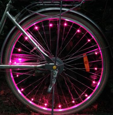 China Fashion and 20 LED Bicycle Lights Mountain Bike Wheel String Spoke Lamp Bike Commerial Light Cycling Accessories for sale