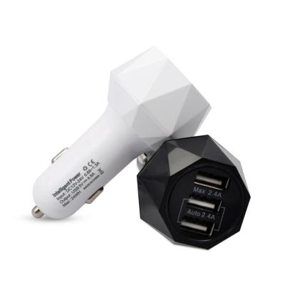 China It has the appearance of Patent Mobile Phone Car Accessories 3 Ports Micro USB Car Charger for sale