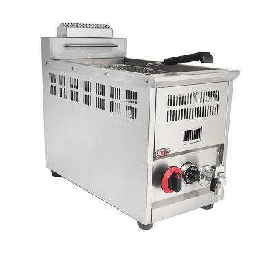 China Outdoor Commercial Restaurant Kitchen Equipment With Adjustable Gas Fryer With Temperature Control 1 Tank for sale