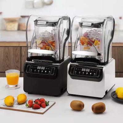 China Multifunctional Blender High Power Ice Crusher Commercial Juice Industrial Silent Juicer Blender Machine with Healthy Cover Enclosure for sale