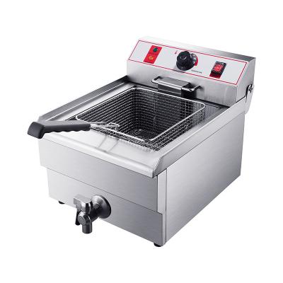 China Countertop 16L Outdoor Chicken Fryer Chip Fryers Commercial Electric Deep Frying Machine With Temperature Control for sale