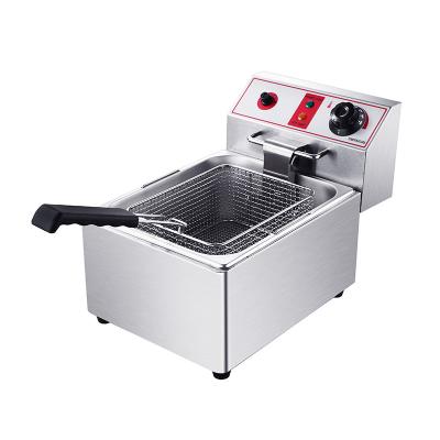 China Countertop 6L Chips Professional Chicken Fryer Single Tank Commercial Frying Machine Wholesale Outdoor for sale