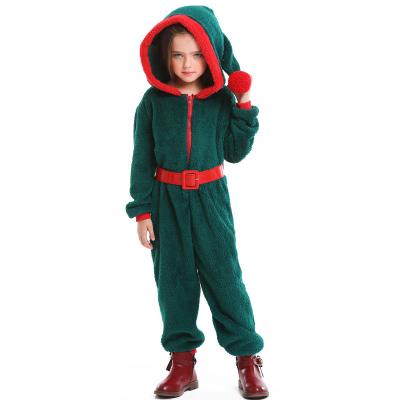 China Breathable Coral Dark Green Velvet Christmas Tree Costume Halloween Christmas Tree Cosplay Costume for sale