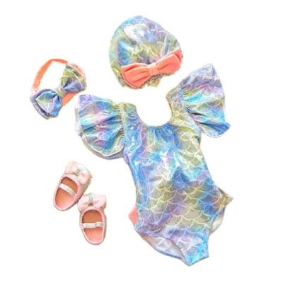 China Breathable Mermaid Costume Kids Swimwear Mermaid Bikini Swimwear For Girls Summer 1-10Y 2021 for sale