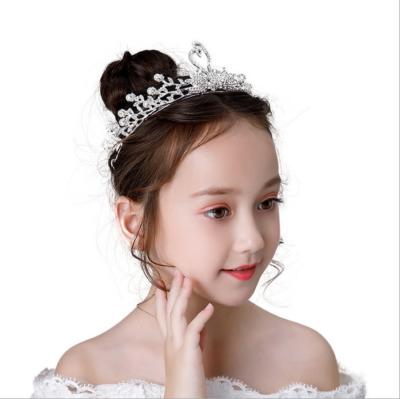 China Princess Girl Crown Crystal Diamond Headband Party Accessories For Girls In Stock 2021 for sale