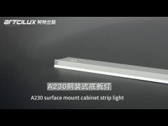 Triangle surface mount cabinet strip light A230A