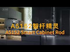 Intelligent kitchen cabinet rod