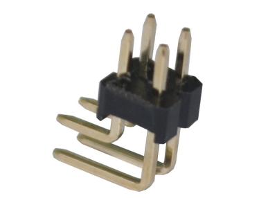 Chine Double connecteur à angle droit d'en-tête de Pin de rangée résistance d'isolation de 2.54mm x de 2.5mm à vendre