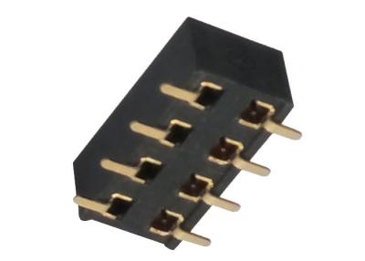 China 90 Degree Female Pin Header Connector2.54 Mm Double Row SMT Surface Mount Pin Header for sale