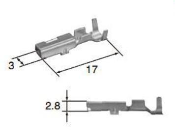 China Abrasion Resistance Automotive Electrical Connectors 8100 2512 Copper Alloy Contact for sale